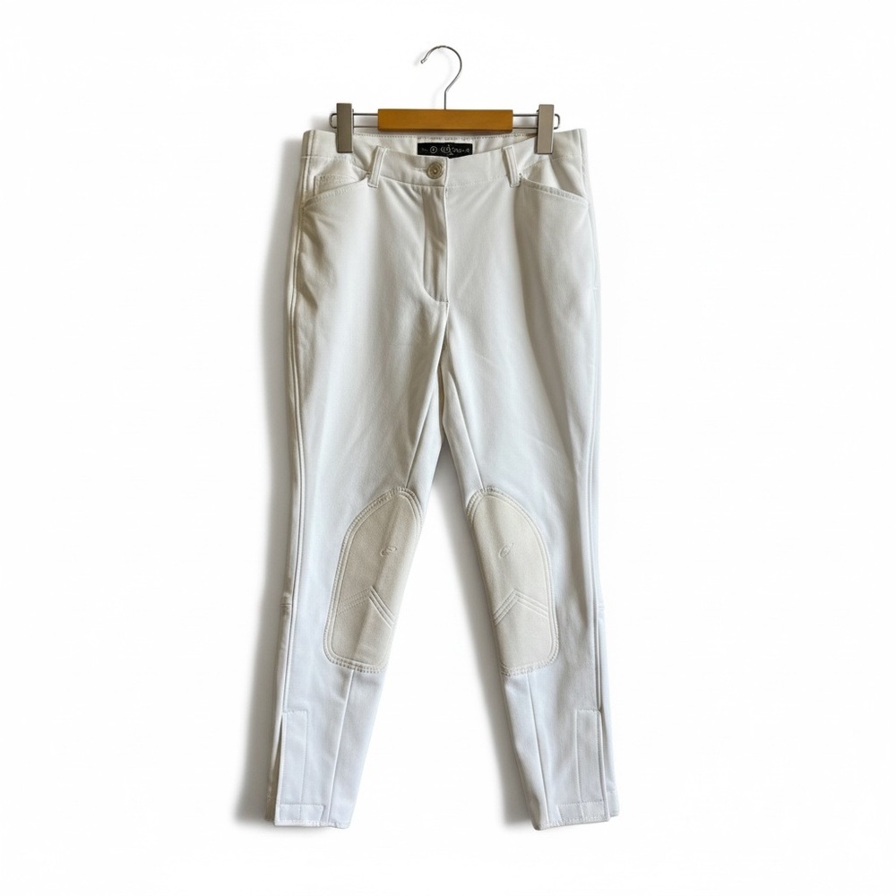 Women's White Riding Pants - Picture 4 of 5
